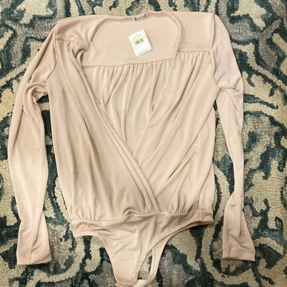 Free People Blush Long Sleeve Bodysuit